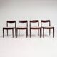 Set of 4 Mid Century Danish design chairs, 1960s