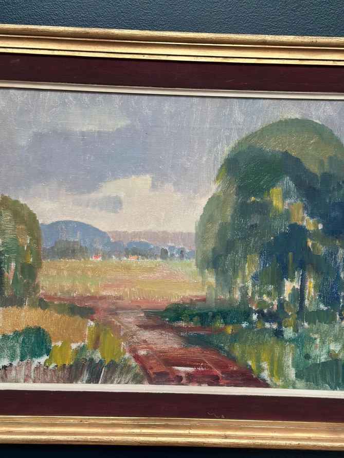 Original Swedish Oil On Canvas – “Landscape” By Ragnar Falk – Signed