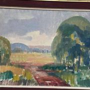 Original Swedish Oil On Canvas – “Landscape” By Ragnar Falk – Signed