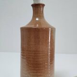 Lamp foot glazed stoneware ochre and vintage cylindrical cream