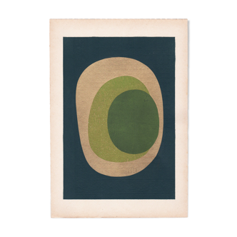 Original Scandinavian-inspired collage dated and signed without frame