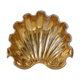 Fabbrica Ferniani Faenza plateau de poche 36,5 cm coquille en majolique, doré, 1800