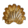 Fabbrica Ferniani Faenza plateau de poche 36,5 cm coquille en majolique, doré, 1800