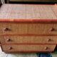 Commode vintage en rotin et bambou