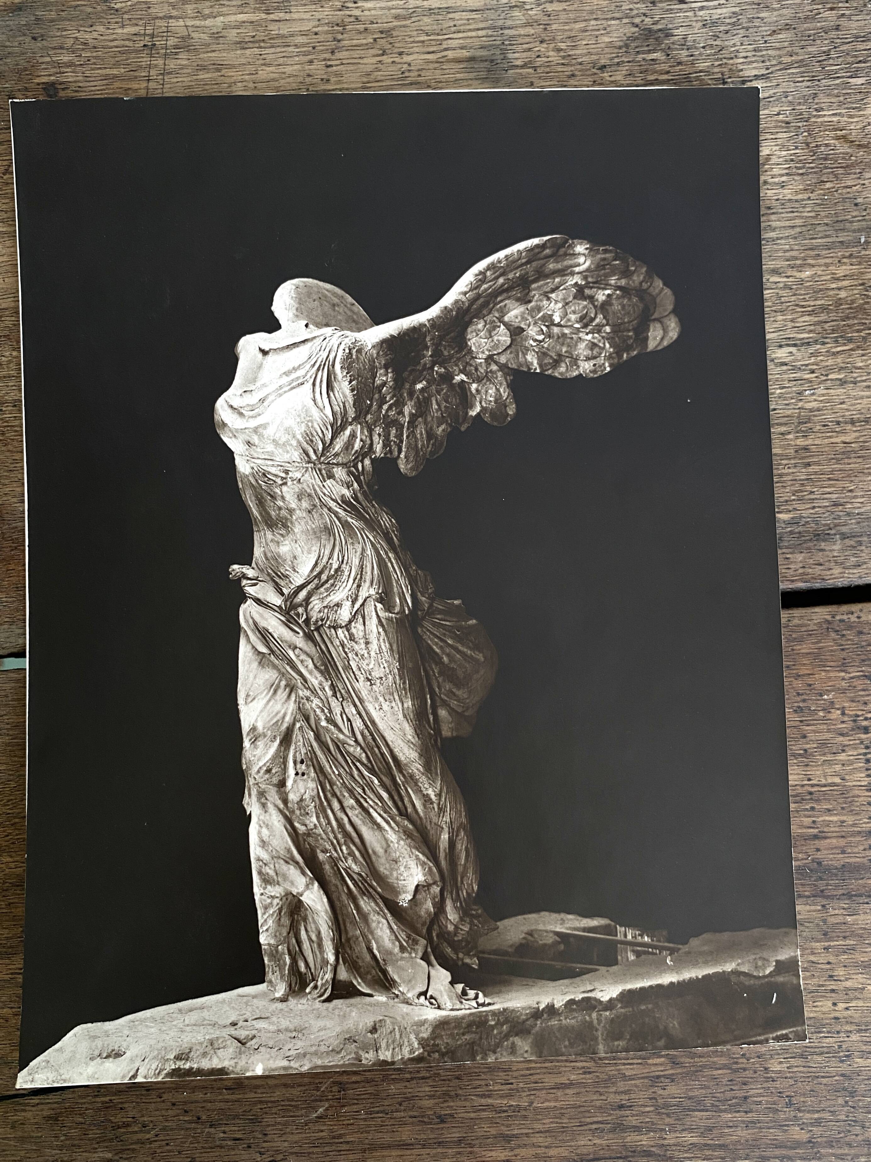 Silver photo of an antique statue, early 20th century