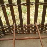 Rattan bottle bar with handle