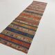 Soft Palette Kilim Runner Rug, Handmade Vintage Kilim Carpet, 100x410 Cm