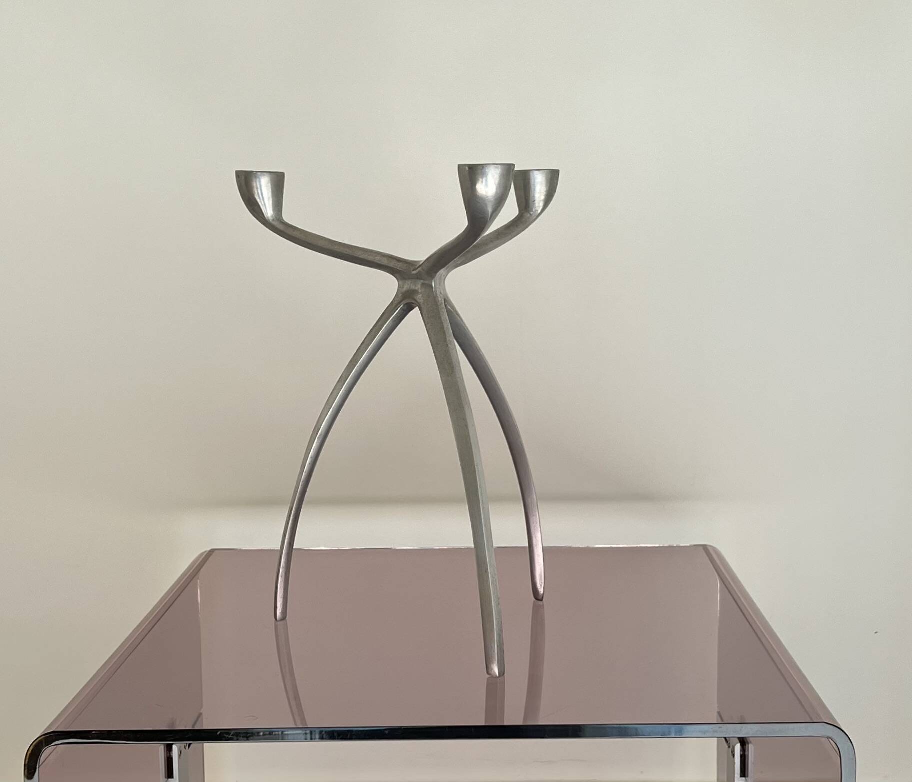 Candle holder, tripod chandelier "Spider" for De Bijenkorf, Netherlands 70's