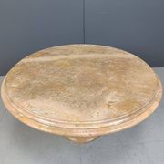 Vintage round Italian marble coffee table, 1960s