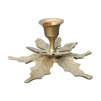 Golden metal candle holder