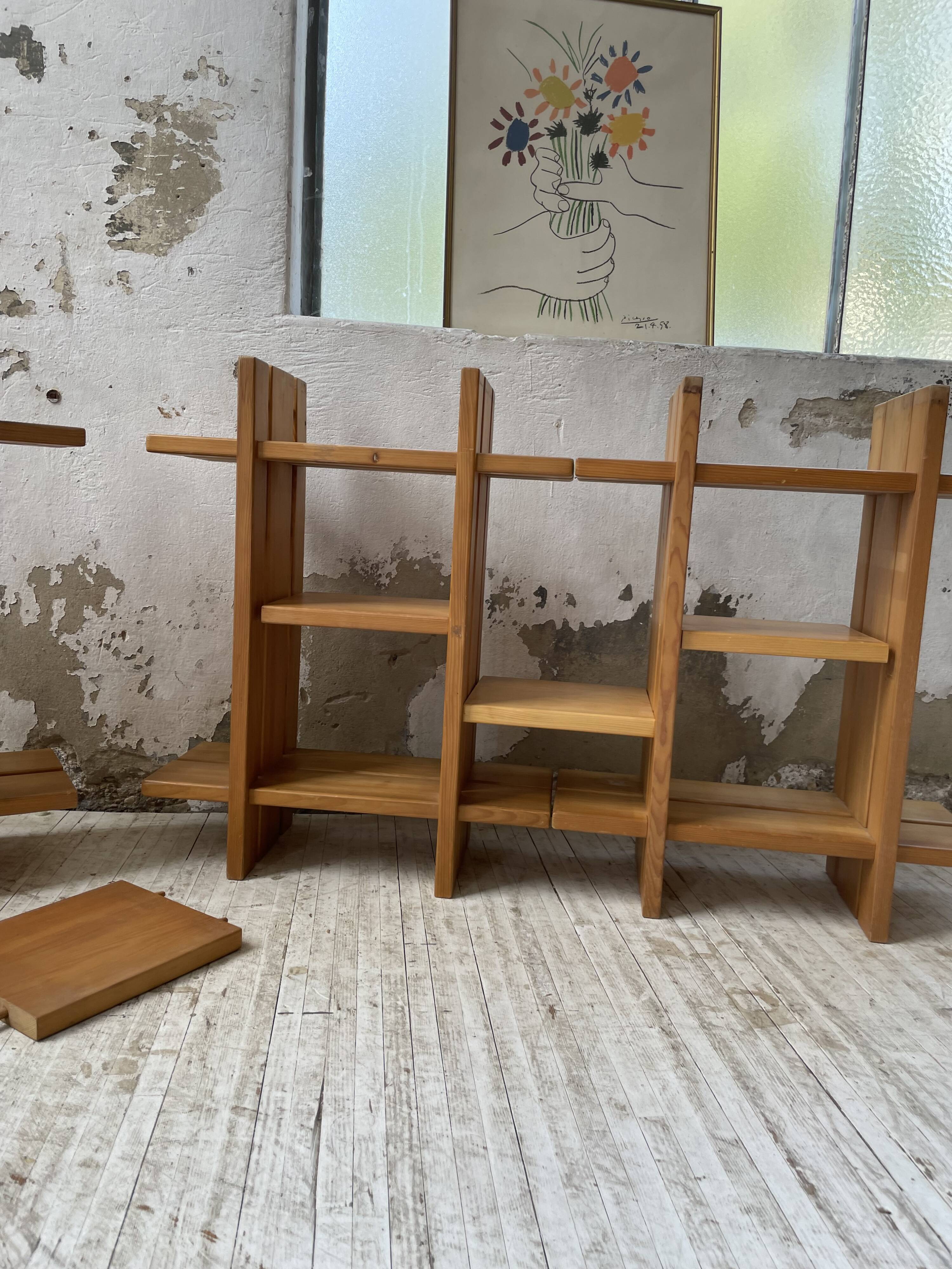 4 solid elm shelves Maison Regain