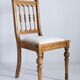 Unique mid-century chair, white upholstery, oak wood, Europe, 1960.