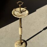 Marble and brass standing ashtray H74 D17