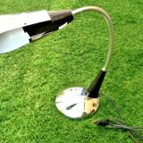 1970s table lamp articulated rod, swivel head chrome metal