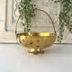 Brass cloisonne basket with handle – mid century circa 1950s art deco