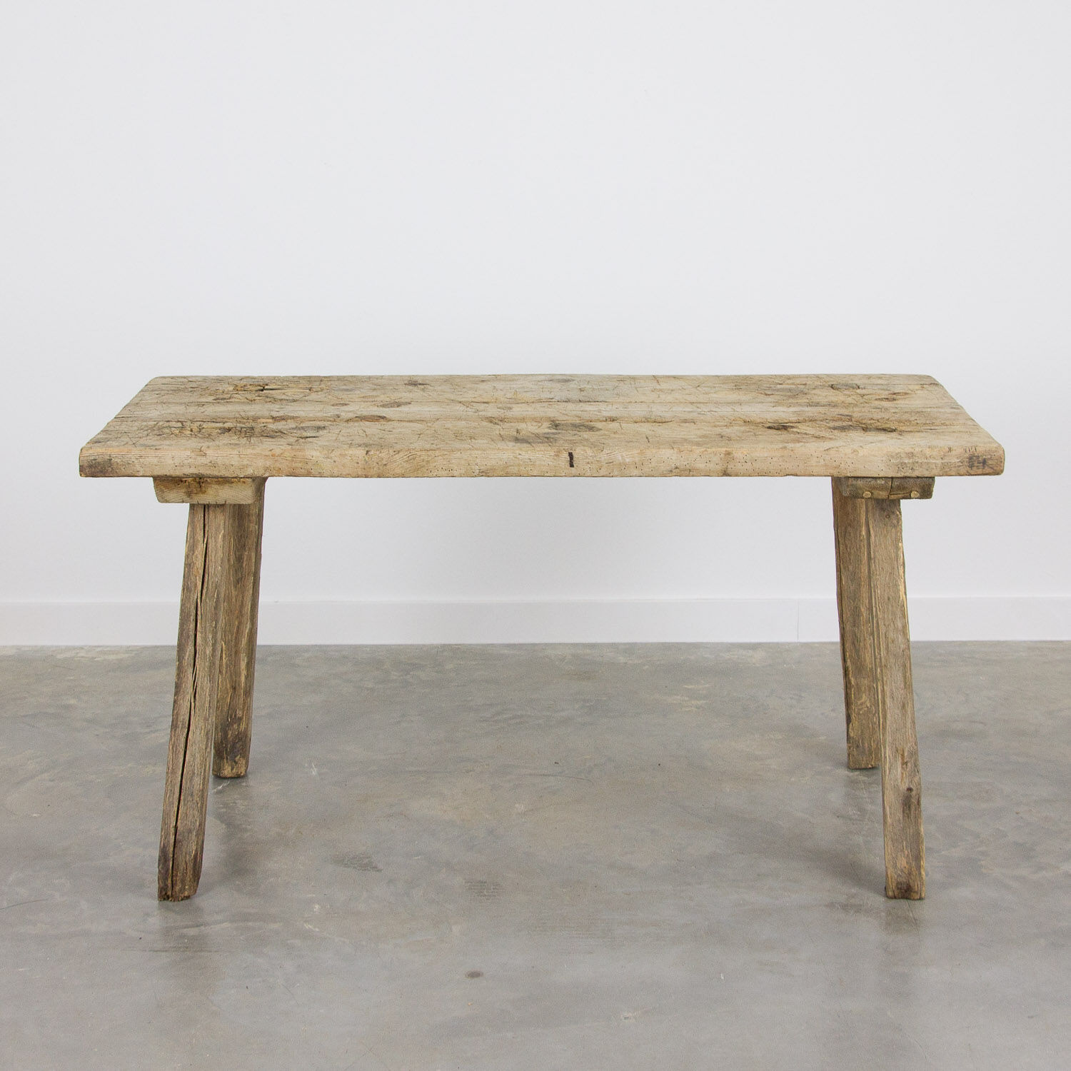 Antique pine butchers table