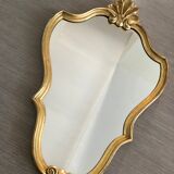 Golden baroque mirror with its 54x86cm tablet