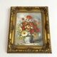 Bouquet painting, oil on framed canvas Sanders