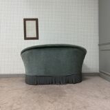Green velvet toad sofa
