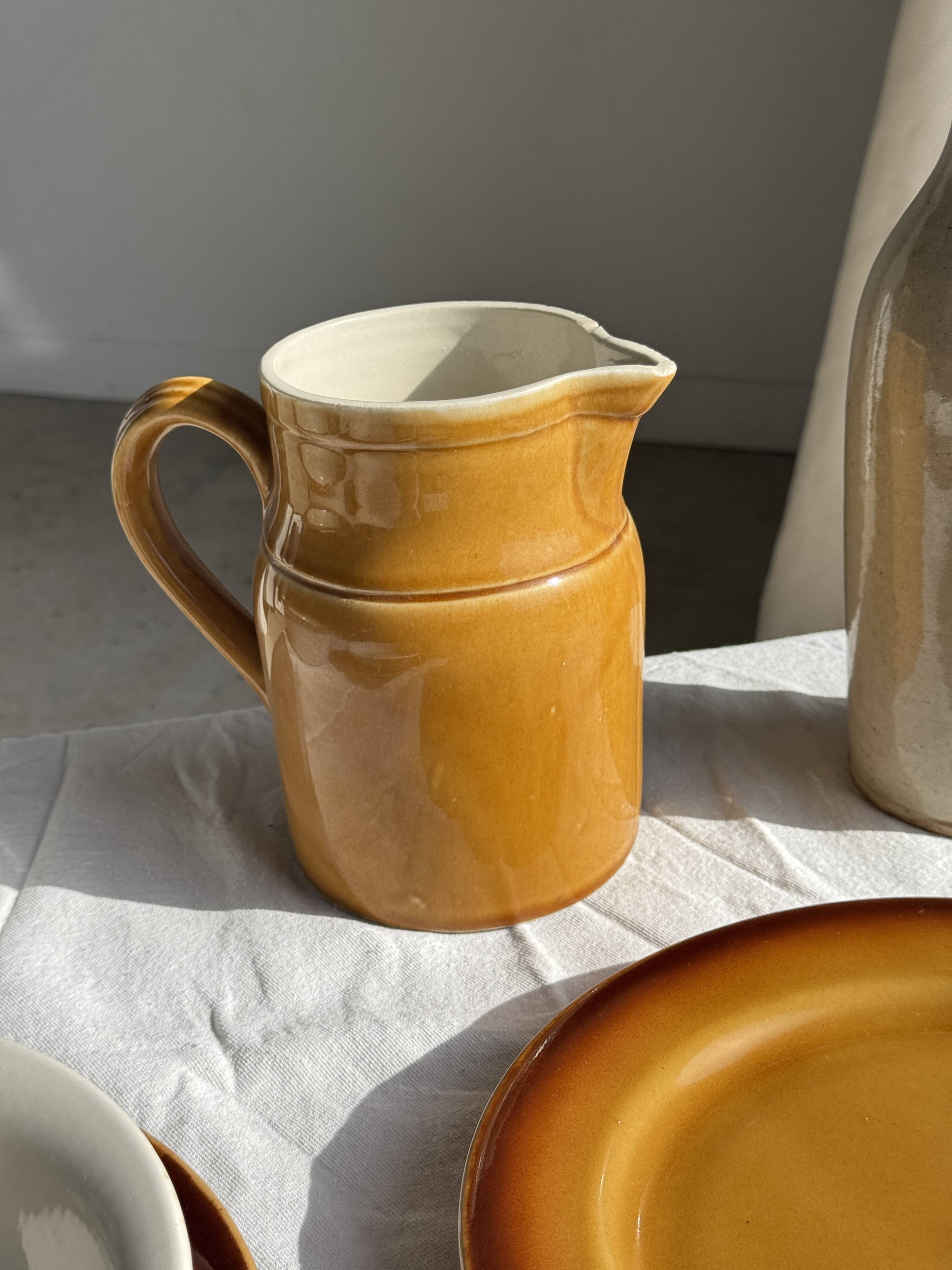 Carafe en céramique jaune Grès Kilt 1 litre H17