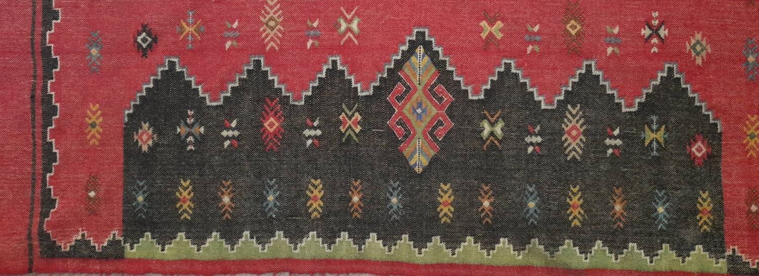 Soumak Kilim Rug 140 x 96 cm antique Handwoven Shahsavan
