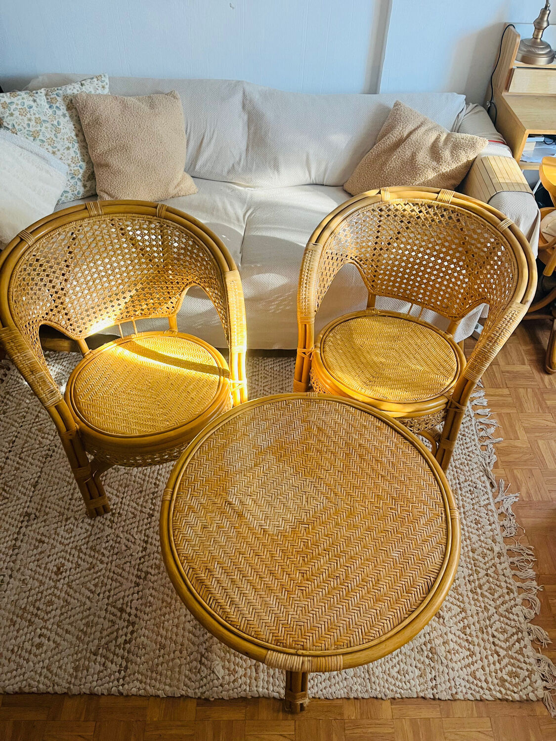 Rattan living room 3 rooms