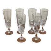 6 coupes à champagne cristal d’Arques