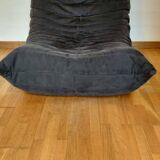 Togo armchair by Ligne Roset in anthracite alcantara.