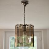 Lustre Gino Vistosi, verre et acier, Italy, circa 1970