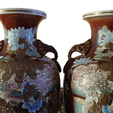 Pairs of satsuma baluster vases signed 19th Meiji period 1868-1912
