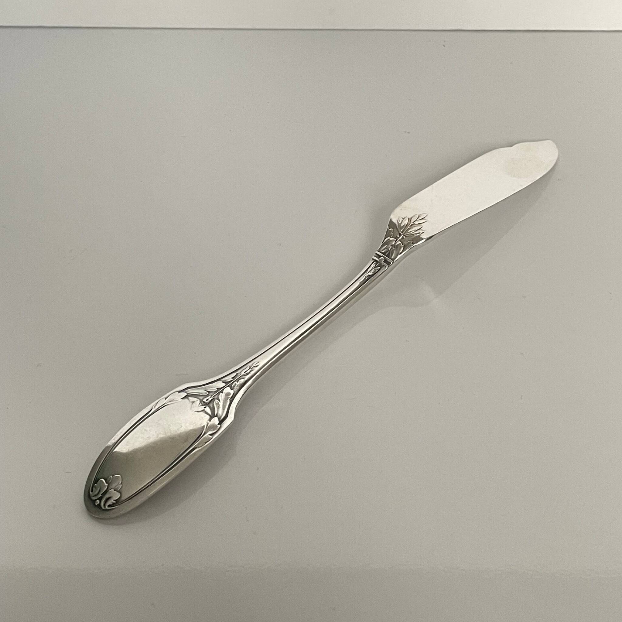 6 Marie-Antoinette Fish Knives - Christofle, Silver-Plated Metal