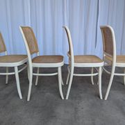 Set of 4 Thonet Style 811 Cane Chair: Josef Hoffman Mid-Century Modern Furn