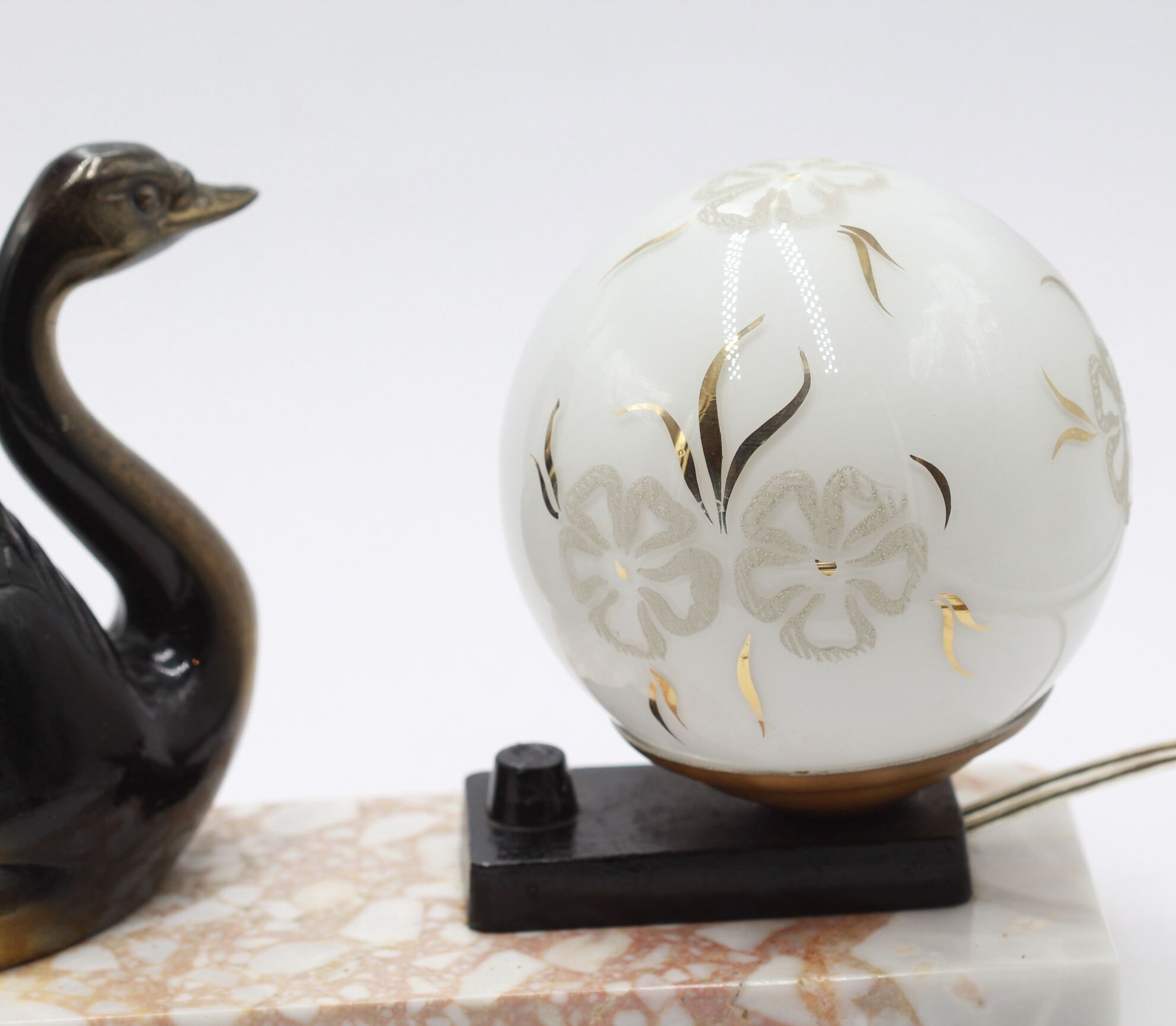 Lampe art deco cygne