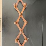 Porte manteau mural bois rétractable