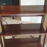 Pair of foldable cane bookcases