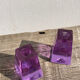 Pair of 1980 candle holders in blown glass
