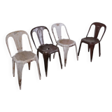 4 chaises en métal par Fibrocit, Belgique 1950