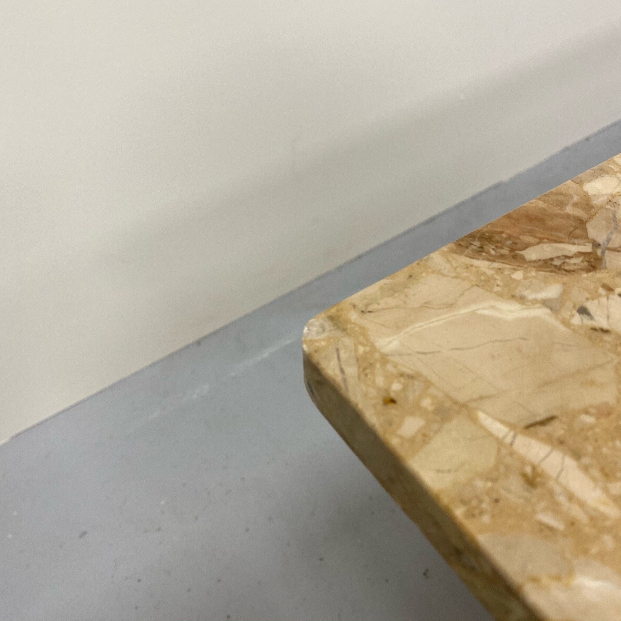 Fossil-bearing marble coffee table 70s