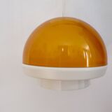 Orange plexiglass pendant light 1970