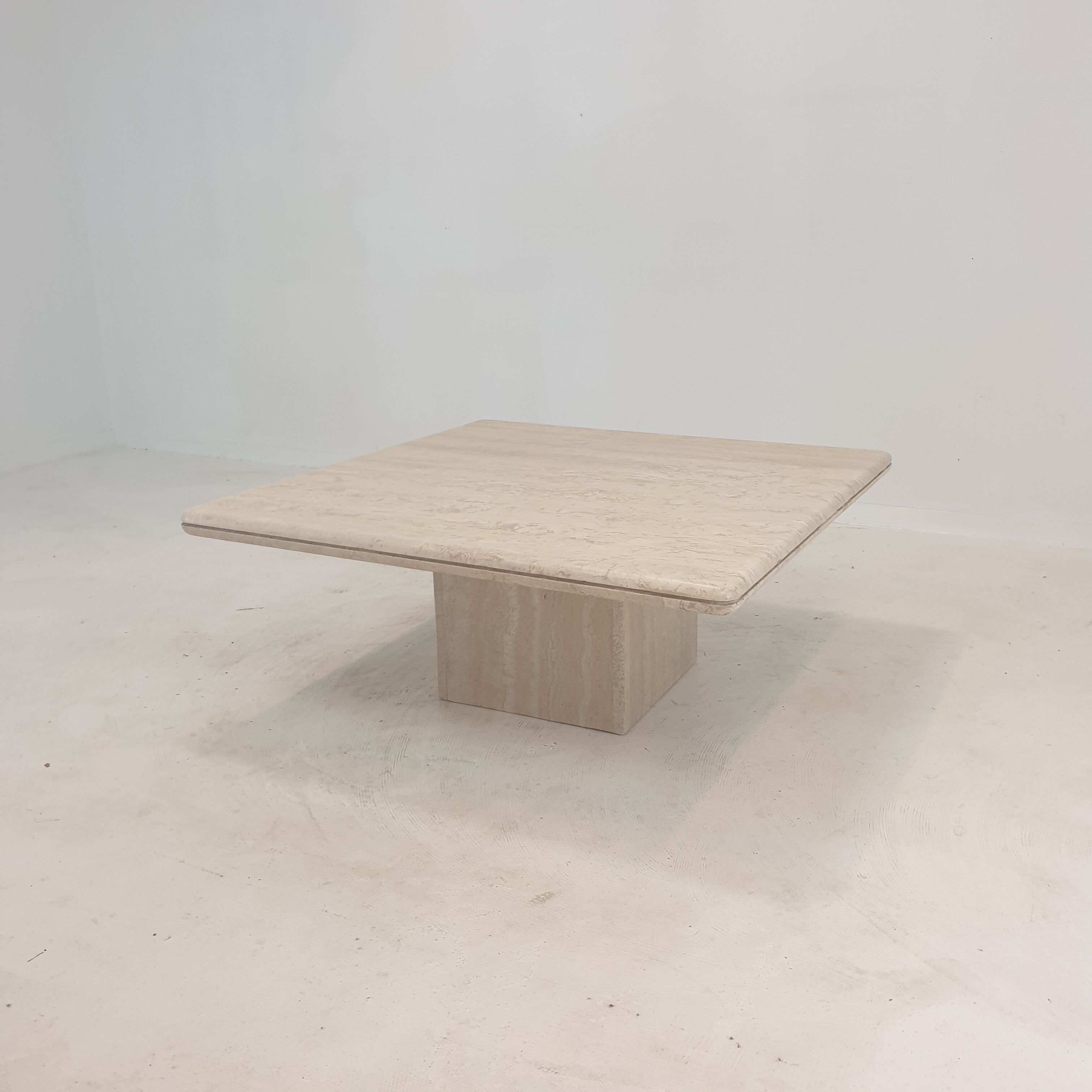 Italian Travertine Coffee Table, 1980's