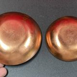 set of 2 enamels on copper empty pocket 10 and 12 cm in diameter - Art Limoges enamel