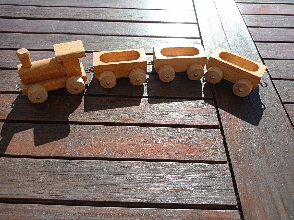 Little wooden train - Vintage