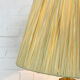 Lampe de table scandinave en grés cérame abat-jour raffia, Nymølle pottery, Danemark 1960s