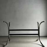 Chrome smoked glass dining table | Italy | 1970s