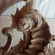 Old wood decoration, pediment, shell