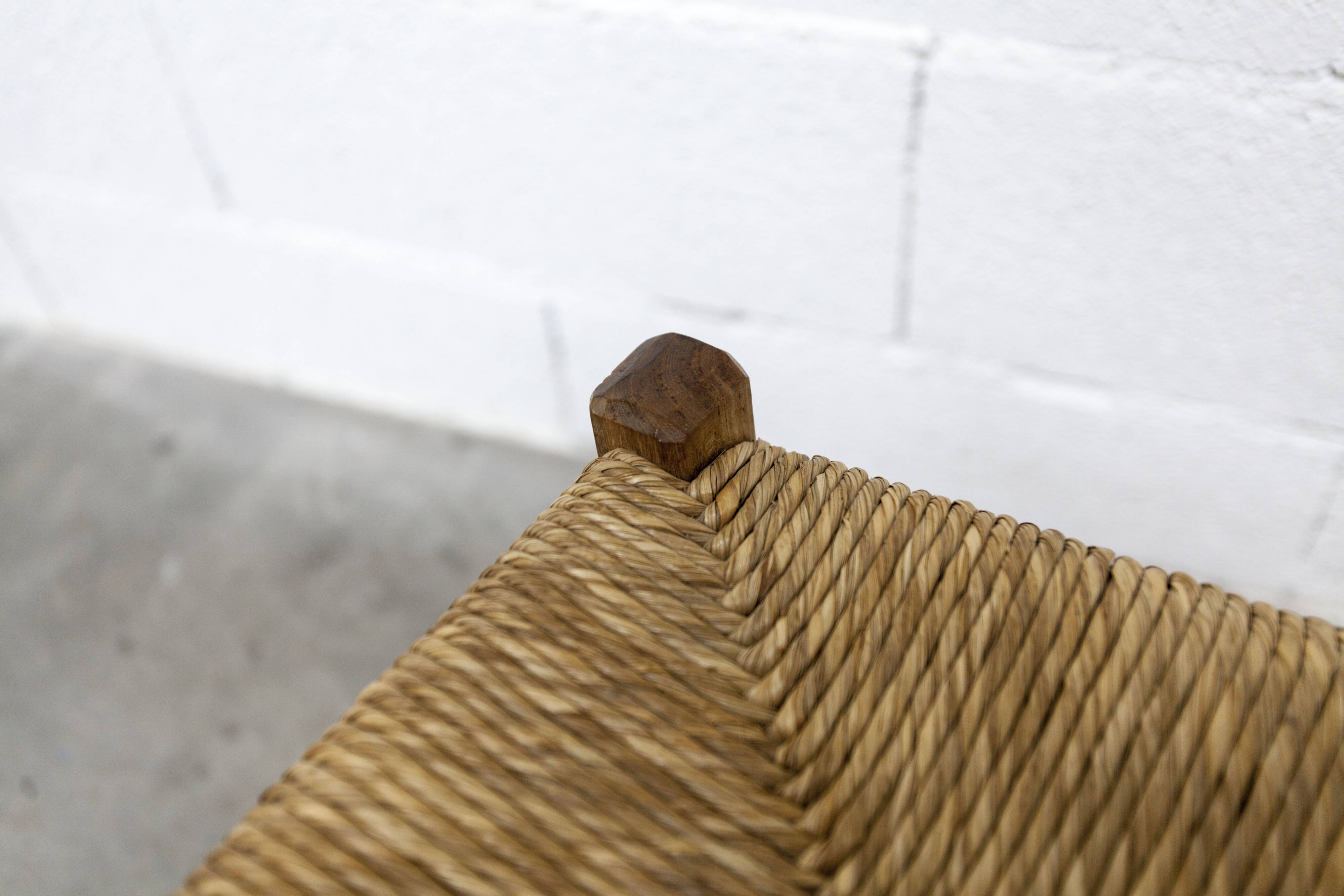 Rustic artisanal brutalist bench 1960 93cm