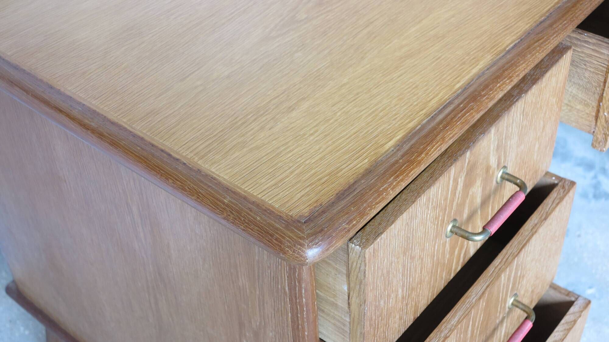 Minister's desk 1960s light oak