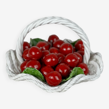 Slush basket of Bassano cherries vintage 1950