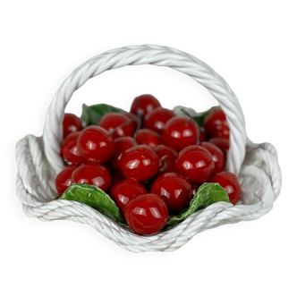 Slush basket of Bassano cherries vintage 1950