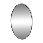 Oval mirror in chrome metal, 1970